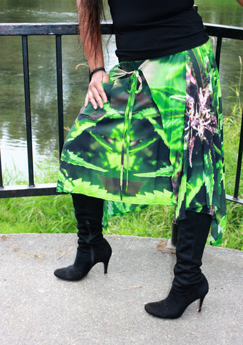 Faux Wrap Skirt w/hidden pocket